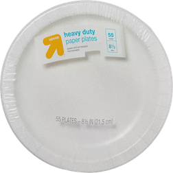 up & up Disposable Paper Plates Heavy Duty 8.5" 55pcs