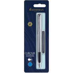 Waterman Allure Fountain Pen Stainless Steel Fine Nib Blue Ink Bestillingsvare, 8-9 dages levering