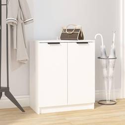 vidaXL white Engineered Wood Hall Holder Cupboard Shoe Rack 110x70cm