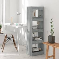 vidaXL grey sonoma Cabinet/Room Divider Book Shelf