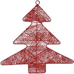 Adorno Navideío Rojo Metal 36.7 x 0.2 x 37.5 cm Árbol de Navidad