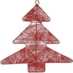 Rød Metal Juletræs Kugle 36,7 x 0,2 x 37,5 cm Julepynt