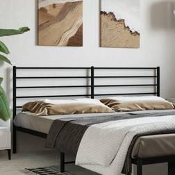 vidaXL 180 cm Metal Sort Sengegavl