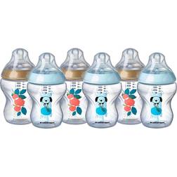 Tommee Tippee Closer to Nature Decorated Baby Bottles 260ml 6-pack