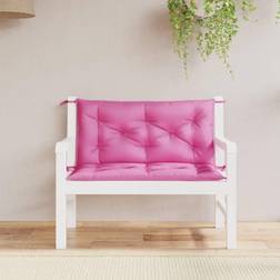 vidaXL Hynder Til Havebænk 2 Stk 100x50x7 cm Stof Pink Stolehynde Pink (100x50cm)