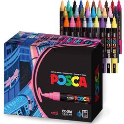 Uni Posca PC-5M Acrylic Paint Markers 29pcs