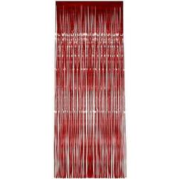 Smiffys Shimmer Curtain, Red, Metallic Fancy Dress