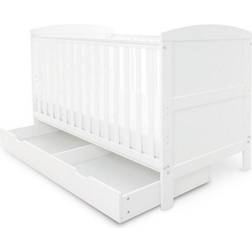 Ickle Bubba Coleby Classic Cot Bed with Under Drawer White 75x144cm