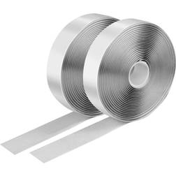 LogiLink Kardborreband Dubbelsidig, Självhäftande, 25mm, 5m Vit