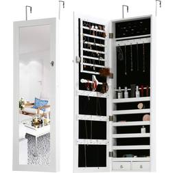 FDW Jewelry cabinet 47.3" wall/door mounted lockable jewelry armoire organizer