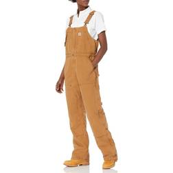 Carhartt Women's Cotton Brown Wildwood Quilt Bib Overalls, Brown