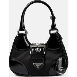 Prada Moon Re-nylon and Leather Bag Black