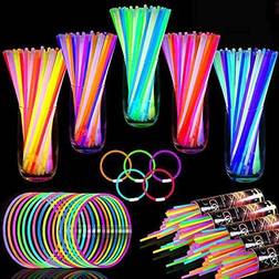 Turnmeon 500 glow sticks bulk party favors,glow in the dark party supplies