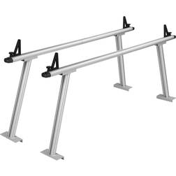 VEVOR 71 in. x 31 in. Truck Ladder Rack 800 lbs. Capacity Aluminum Truck Bed Rack with 8 Non-Drilling C-clamps for Truck Kayak