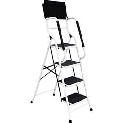 4 step ladder with handrails 500 lb capacity step stool folding portable ladders