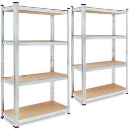Monzana Heavy Duty 2 Pcs Set 160 x 90 x 40 cm Galvanized 700kg Shelving System