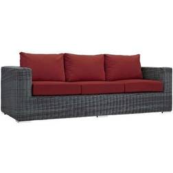 modway Summon Collection EEI-1874-GRY-RED Outdoor Sofa