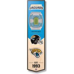 YouTheFan Jacksonville Jaguars 8'' x 32'' 3D StadiumView Banner