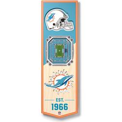 YouTheFan NFL Miami Dolphins 3D Stadionbanner 15,2 x 48,3 – Hard Rock Stadion, Team-Farben, Einheitsgröße