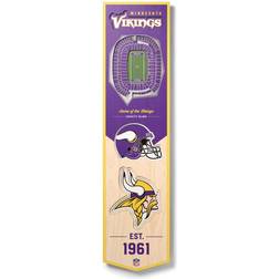 YouTheFan Minnesota Vikings 8'' x 32'' 3D StadiumView Banner