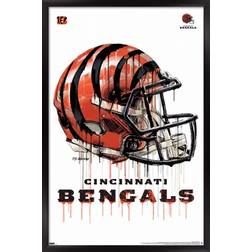 Trends International Cincinnati Bengals 24.25'' x 35.75'' Framed Helmet Poster