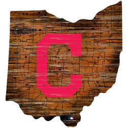 Fan Creations Cleveland Indians 12'' Road Map State Cutout Sign