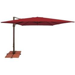 Darel 10' Square Cantilever Umbrella - red 107.5 H