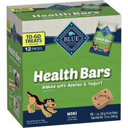 Blue Buffalo Health Bars Mini Natural Crunchy Dog Treats to-GO, Mini Biscuits, Yogurt 1-oz