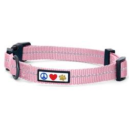 Pawtitas Recycled Dog Collar with Reflective Puppy Collar Blossom