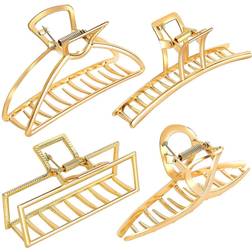 4pcs large hair claw clips 4.1 nonslip metal