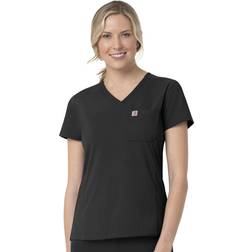 Carhartt Women's Modern Fit Tuck-in Scrub Top Black Women's Clothing Black