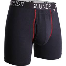 2UNDR Men's Swingshift Boxers - Black/Red