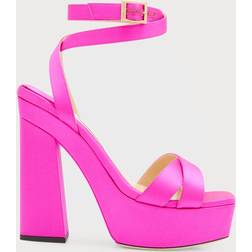 Jimmy Choo Gaia satin sandals fuchsia