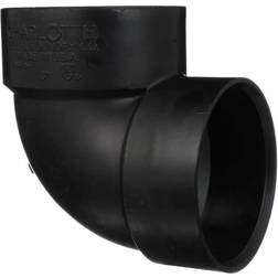 Charlotte Pipe 3 in. Hub X 3 in. D Hub ABS Elbow