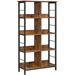 Vasagle 4-Tier Industrial Bookshelf Rustic Brown Black 50kg Book Shelf