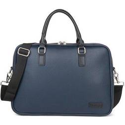 Bugatti Contrast Vegan Leather Briefcase, Blue