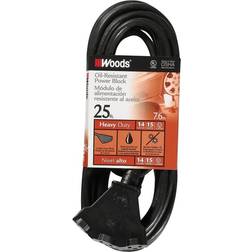 Southwire Woods 25' 14/3 Black Extension Cord Black