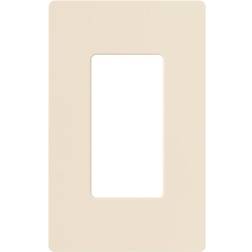 Lutron Claro 1 Gang Decorator/Rocker Wallplate, Gloss, Light Almond 1-Pack