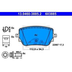 ATE Brake Pad 13.0460-3885.2 13046038852