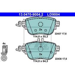 ATE Bremsbelagsatz MERCEDES-BENZ 13.0470-9004.2 0004206000,0004209203,0004209700 0004209800,A0004206000,A0004209203,A0004209700,A0004209800