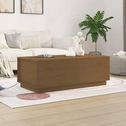 vidaXL 100x50x35 massivt fyrretræ gyldenbrun Sofabord 50x100cm