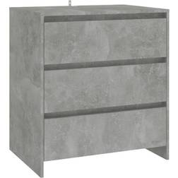 vidaXL 70 x 41 x 75 cm Konstrueret Træ Betongrå Skænk