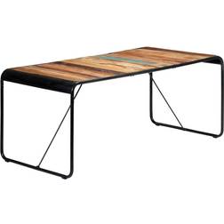 vidaXL 180x90x76 massivt genbrugstræ Spisebord 90x180cm