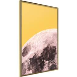 Artgeist Inramad Tavla Pink Moon Guldram Poster