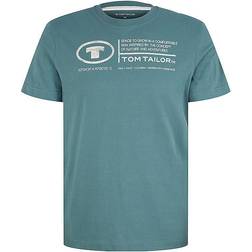 Tom Tailor Bluser & T-shirts - Petroleum/Hvid