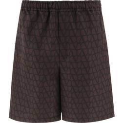 Valentino Brown Printed Shorts MYW ST. TOILE ICONOG IT