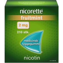 Nicorette Fruitmint 2mg 210 stk Tyggegummi