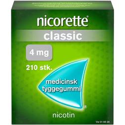 Nicorette Classic 4mg 210pcs Chewing Gum