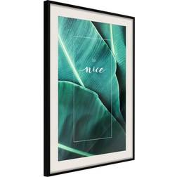 Artgeist Inramad Tavla Banana Leaves with a Poster