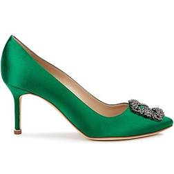 Manolo Blahnik Hangisi 70 Satin - Green